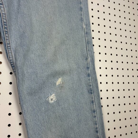 Levi's 550 Relaxed Fit Light Wash Mom Jean 32x30 Colombia Vintage 90s Distressed - Picture 6 of 8